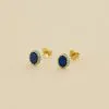 AGATHA FR Boucles D'oreilles Puces ATMA - Lapis/ Bleu