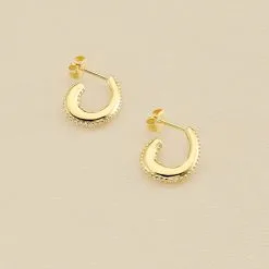 AGATHA FR Créoles GEMINI - Cristal / Doré