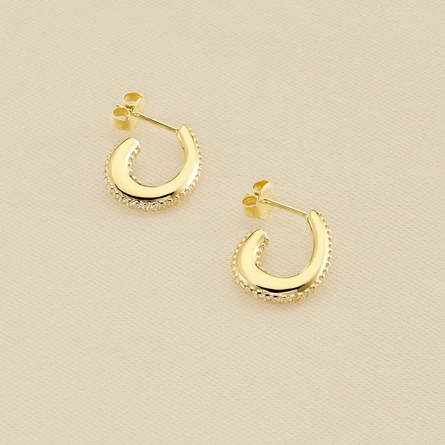 AGATHA FR Créoles GEMINI - Cristal / Doré 3 AGATHA FR Créoles GEMINI - Cristal / Doré