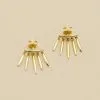 AGATHA FR Boucles D'oreilles Puces RADIEUX - Doré -Anneau Soldes 02390808 157 TU 01