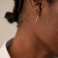 AGATHA FR Boucles D'oreilles Puces RADIEUX - Doré -Anneau Soldes 02390814 157 TU M2