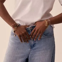 AGATHA FR Bracelet Souple CHAIN - Argenté -Anneau Soldes 02450954 064 TU M2