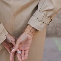 AGATHA FR Bracelet Souple CHAIN - Doré -Anneau Soldes 02450955 157 TU M2