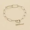AGATHA FR Bracelet Souple CHAIN - Argenté -Anneau Soldes 02450956 064 TU 01
