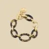 AGATHA FR Bracelet Souple BOUCLE - Ecaille / Doré -Anneau Soldes 02480102 173 TU 01