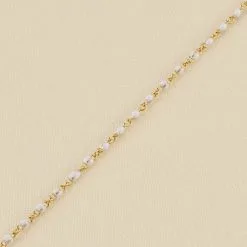 AGATHA FR Bracelet Souple SMARTY - Blanc / Doré