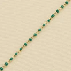 AGATHA FR Bracelet Souple SMARTY - Vert / Doré