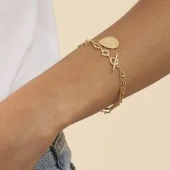 AGATHA FR Bracelet Souple NEBET - Doré 8 AGATHA FR Bracelet Souple NEBET - Doré -Anneau Soldes 02480262 157 TU M1