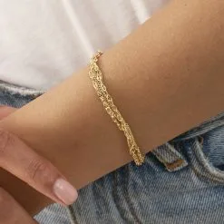 AGATHA FR Bracelet Souple NEBET - Doré 9 AGATHA FR Bracelet Souple NEBET - Doré -Anneau Soldes 02480262 157 TU M2