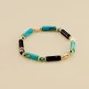 AGATHA FR Bracelet Souple CYCLADES - Bleu / Doré -Anneau Soldes 02480271 109 TU 01