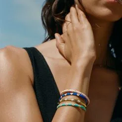 AGATHA FR Jonc CYCLADES - Turquoise / Doré 6 AGATHA FR Jonc CYCLADES - Turquoise / Doré -Anneau Soldes 02480276 731 TU M2