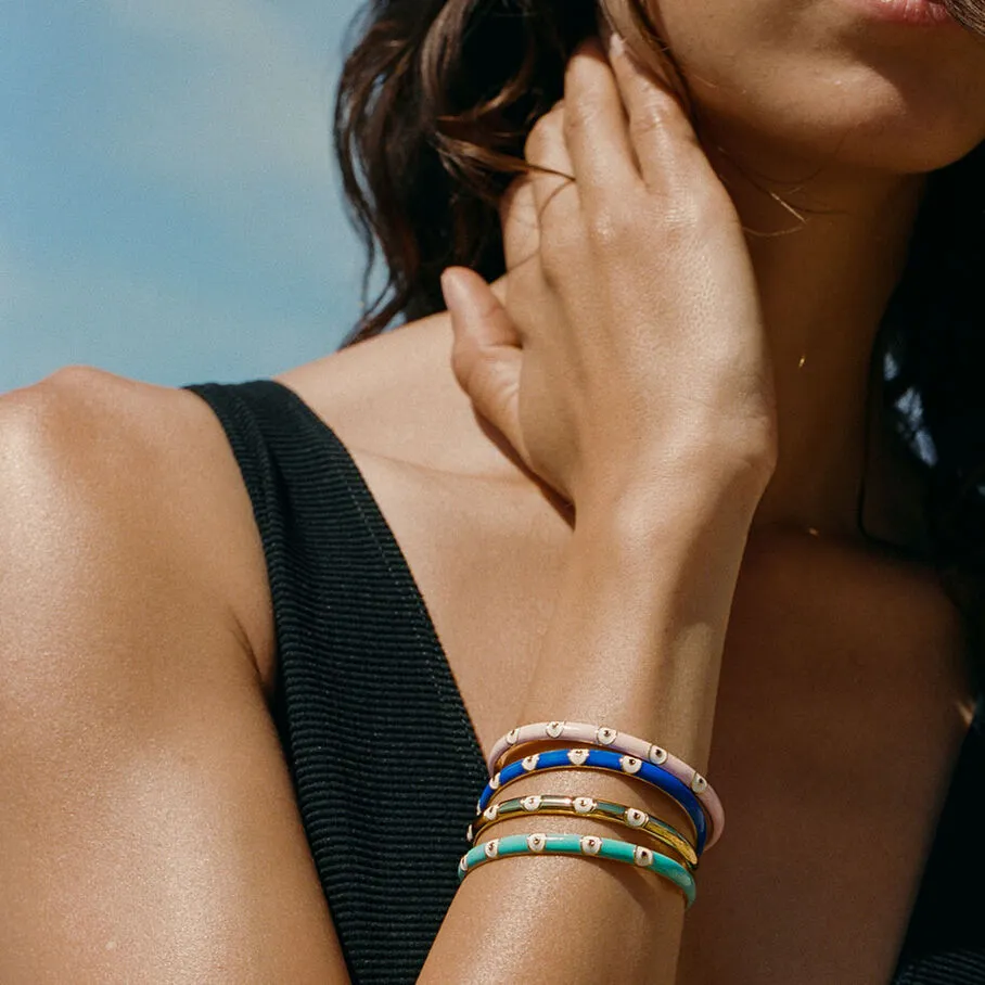 AGATHA FR Jonc CYCLADES - Turquoise / Doré 4 AGATHA FR Jonc CYCLADES - Turquoise / Doré – Image 3