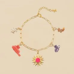 AGATHA FR Bracelet Souple RODEO - Multicolore / Doré