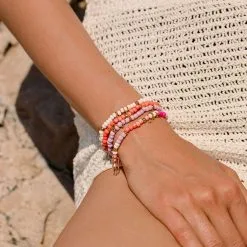 AGATHA FR Bracelet Souple RODEO - Blanc / Doré -Anneau Soldes 02480282 094 TU M2