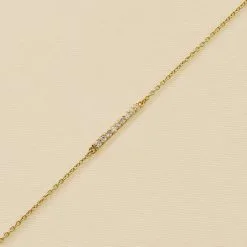 AGATHA FR Bracelet Souple BARSHINE - Cristal / Doré