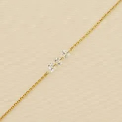 AGATHA FR Bracelet Souple PETILLE - Cristal / Doré