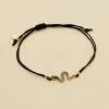 AGATHA FR Bracelet Cordon SNAKY - Doré / Noir -Anneau Soldes 02490035 777 TU 01