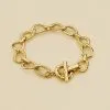 AGATHA FR Bracelet Souple HARMONIE - Doré -Anneau Soldes 02490036 157 TU 01
