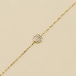 AGATHA FR Bracelet Souple GLORIA - Cristal / Doré