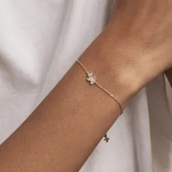 AGATHA FR Bracelet Souple MASCOTTE - Argenté / Doré -Anneau Soldes 02490068 879 TU M1