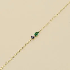 AGATHA FR Bracelet Souple ASTRE - Vert / Doré