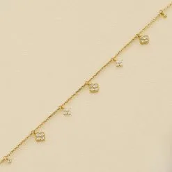 AGATHA FR Bracelet Souple BELOVED - Cristal / Doré