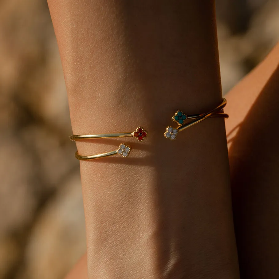 AGATHA FR Jonc BELOVED - Multicolore / Doré 4 AGATHA FR Jonc BELOVED - Multicolore / Doré – Image 2