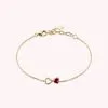 AGATHA FR Bracelet Souple BEGUIN - Rouge / Doré -Anneau Soldes 02490078 324 TU 01