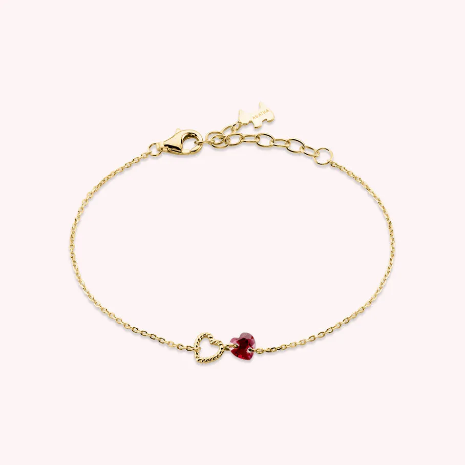 AGATHA FR Bracelet Souple BEGUIN - Rouge / Doré 3 AGATHA FR Bracelet Souple BEGUIN - Rouge / Doré