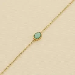 AGATHA FR Bracelet Souple ATMA - Amazonite/ Jaune