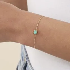 AGATHA FR Bracelet Souple ATMA - Amazonite/ Jaune 9 AGATHA FR Bracelet Souple ATMA - Amazonite/ Jaune -Anneau Soldes 02490079 780 TU M2