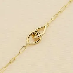 AGATHA FR Bracelet Souple GEMINI - Cristal / Doré