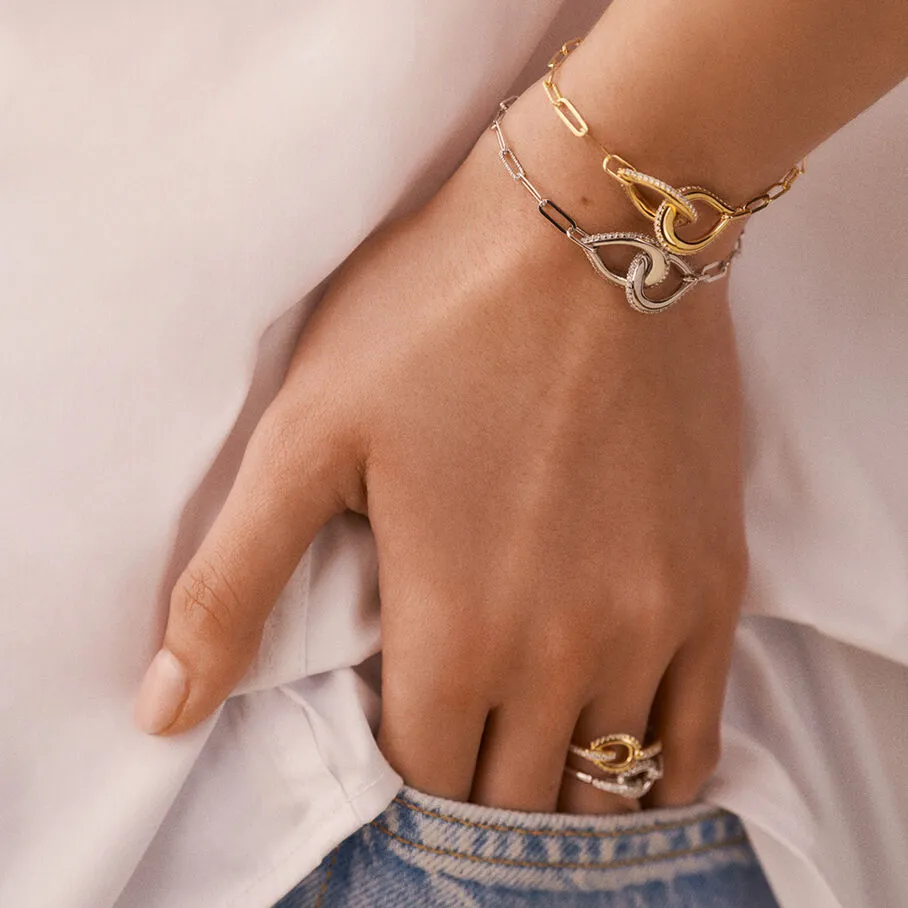 AGATHA FR Bracelet Souple GEMINI - Cristal / Doré 5 AGATHA FR Bracelet Souple GEMINI - Cristal / Doré – Image 3