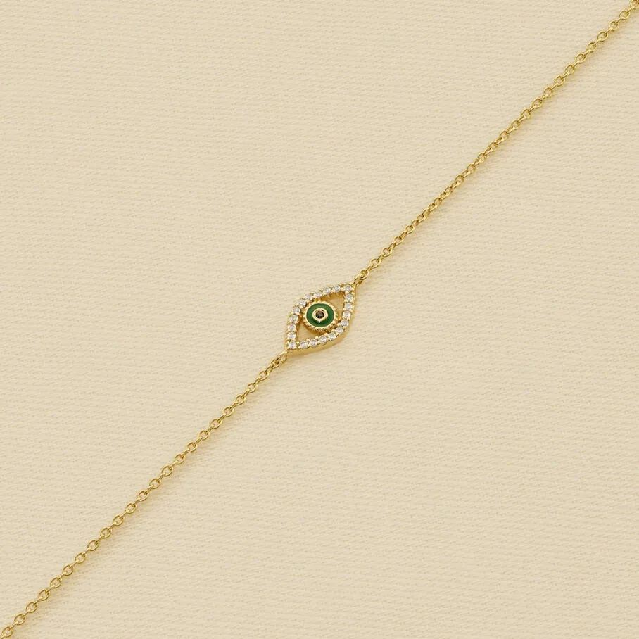 AGATHA FR Bracelet Souple LUCKY EYE - Vert / Doré 3 AGATHA FR Bracelet Souple LUCKY EYE - Vert / Doré