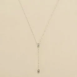 AGATHA FR Collier Mi-long ETREINTE - Cristal / Argenté