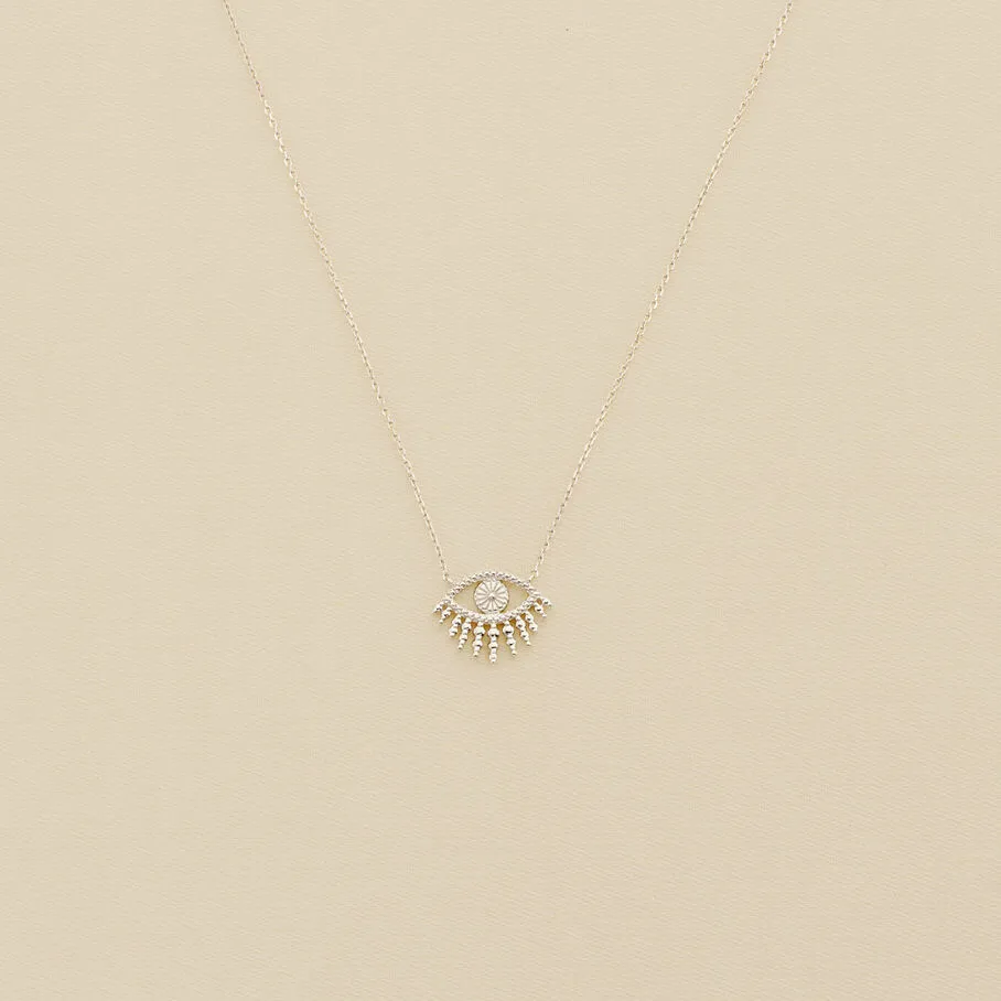 AGATHA FR Collier Mi-long LUCKY EYE - Turquoise / Argenté 4 AGATHA FR Collier Mi-long LUCKY EYE - Turquoise / Argenté – Image 2