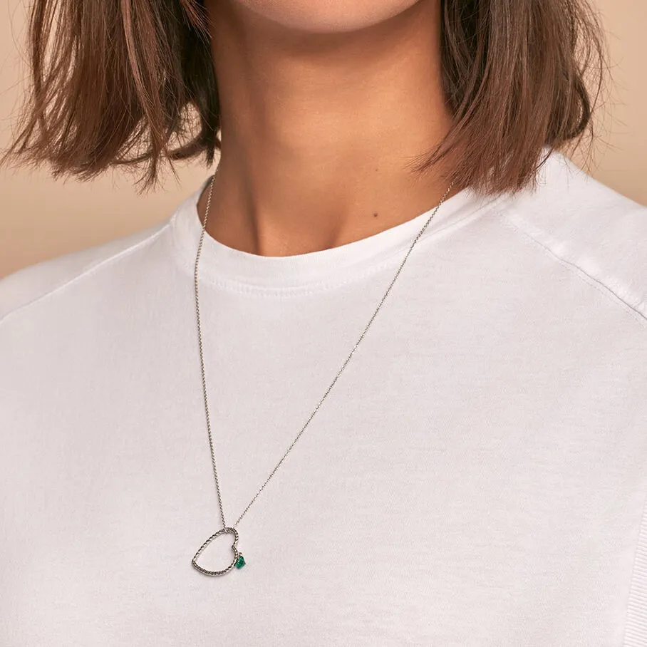 AGATHA FR Collier Mi-long BEGUIN - Vert / Argenté 4 AGATHA FR Collier Mi-long BEGUIN - Vert / Argenté – Image 2