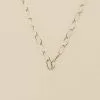 AGATHA FR Collier Mi-long CHAIN - Argenté -Anneau Soldes 02651375 064 TU 01