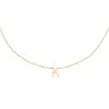 AGATHA FR Collier Ras Du Cou LETTRE K - Cristal / Doré -Anneau Soldes 02670177 137 TU 01