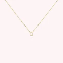 AGATHA FR Collier Ras Du Cou LETTRE Q - Cristal / Doré