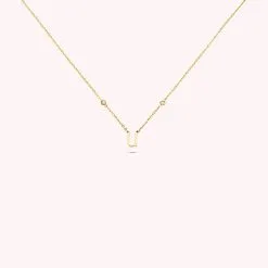 AGATHA FR Collier Ras Du Cou LETTRE U - Cristal / Doré