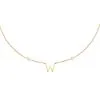 AGATHA FR Collier Ras Du Cou LETTRE W - Cristal / Doré -Anneau Soldes 02670189 137 TU 01