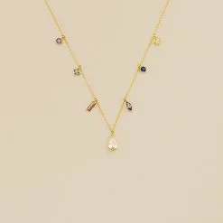 AGATHA FR Collier Ras Du Cou RAINBOW - Multicolore / Doré