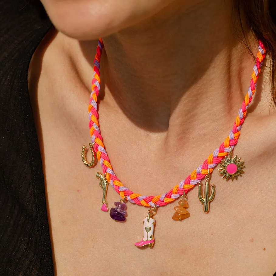 AGATHA FR Collier Ras Du Cou RODEO - Multicolore / Doré 5 AGATHA FR Collier Ras Du Cou RODEO - Multicolore / Doré – Image 3