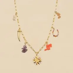 AGATHA FR Collier Ras Du Cou RODEO - Multicolore / Doré