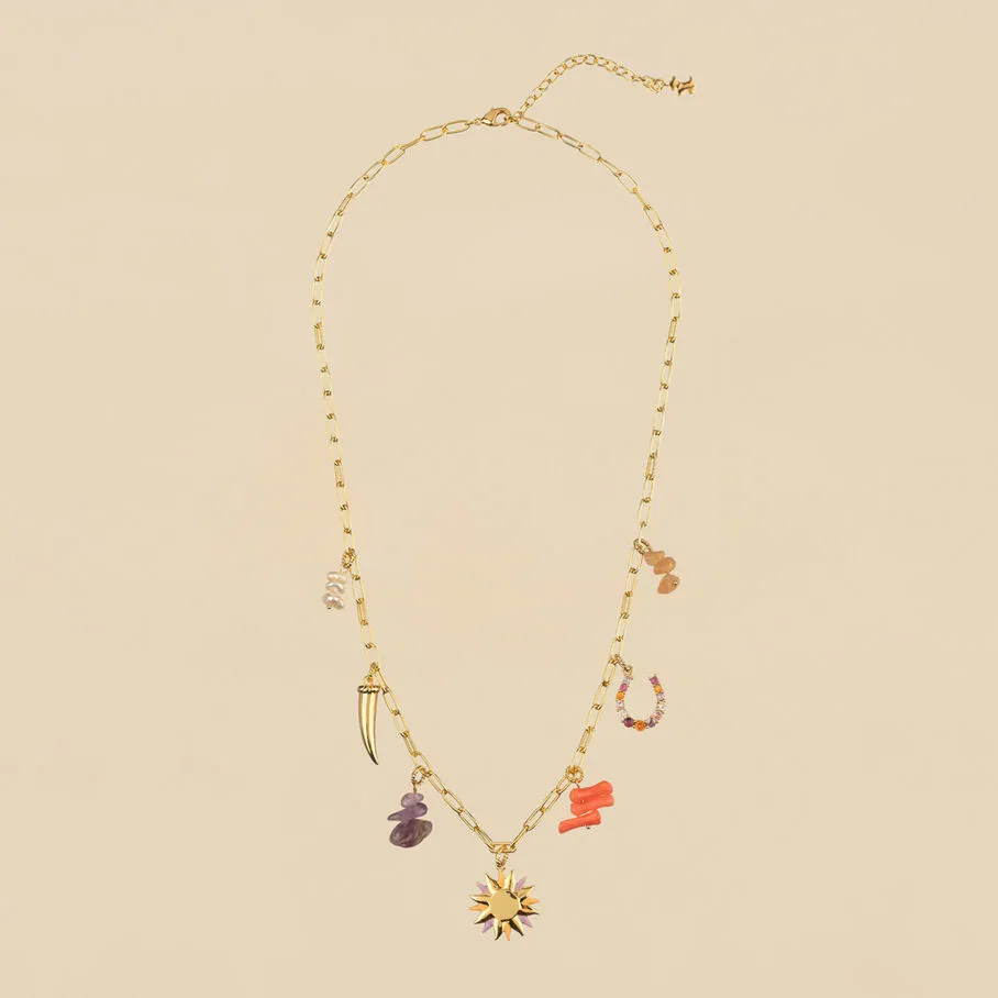 AGATHA FR Collier Ras Du Cou RODEO - Multicolore / Doré 4 AGATHA FR Collier Ras Du Cou RODEO - Multicolore / Doré – Image 2
