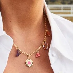 AGATHA FR Collier Ras Du Cou RODEO - Multicolore / Doré 9 AGATHA FR Collier Ras Du Cou RODEO - Multicolore / Doré -Anneau Soldes 02680189 256 TU M2