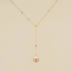 AGATHA FR Collier Mi-long RODEO - Multicolore / Doré