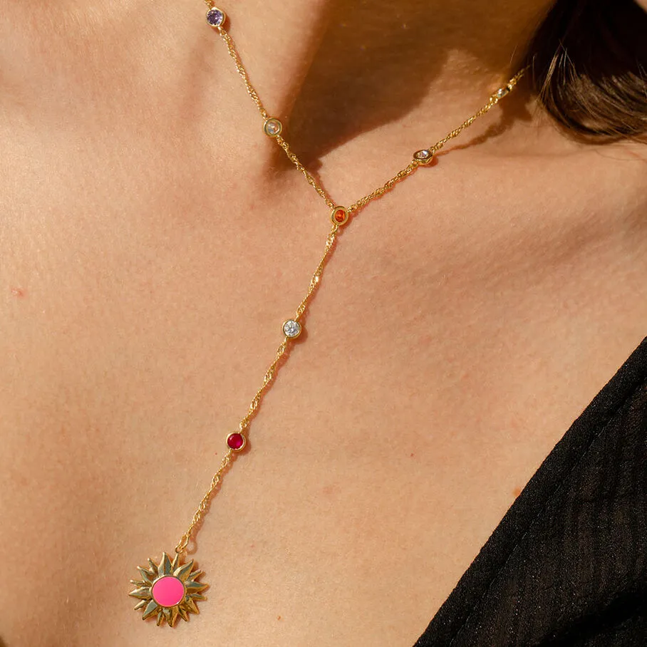 AGATHA FR Collier Mi-long RODEO - Multicolore / Doré 5 AGATHA FR Collier Mi-long RODEO - Multicolore / Doré – Image 3