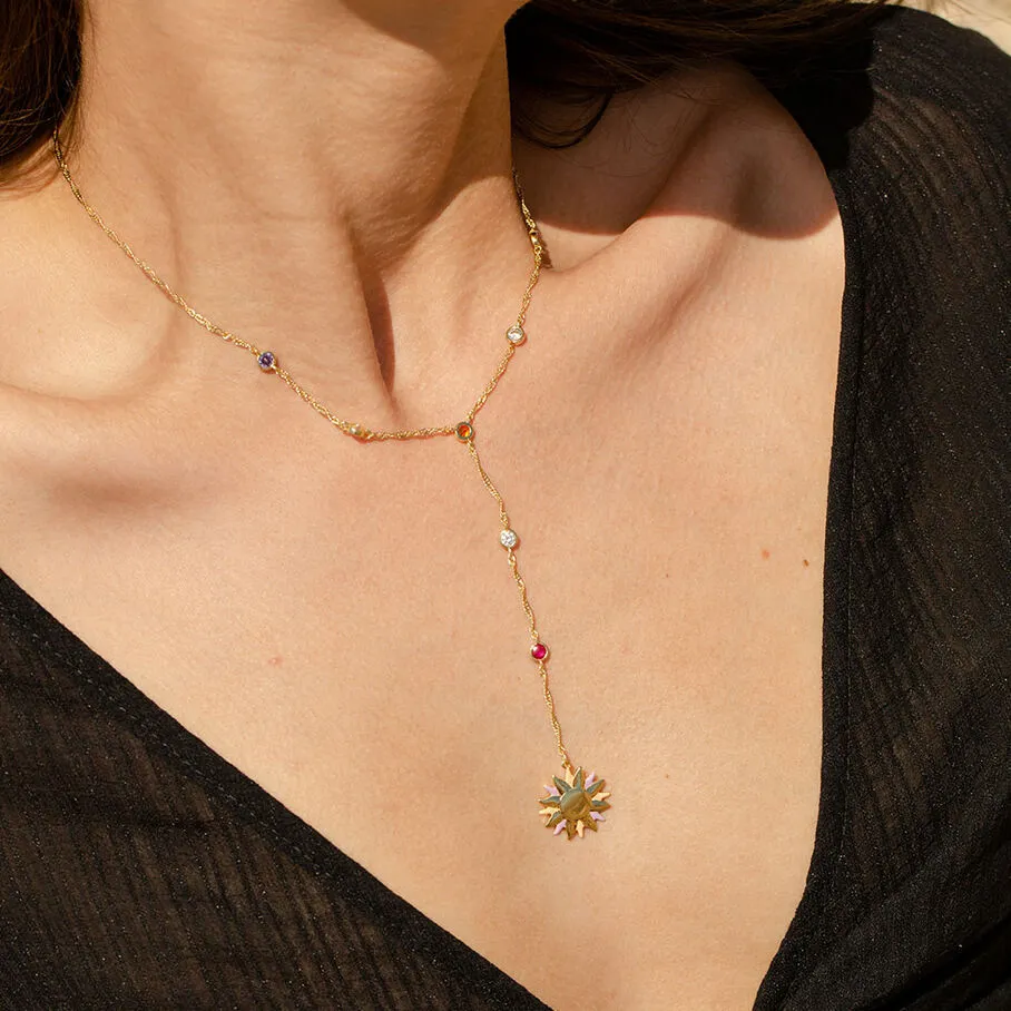 AGATHA FR Collier Mi-long RODEO - Multicolore / Doré 6 AGATHA FR Collier Mi-long RODEO - Multicolore / Doré – Image 4